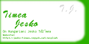 timea jesko business card